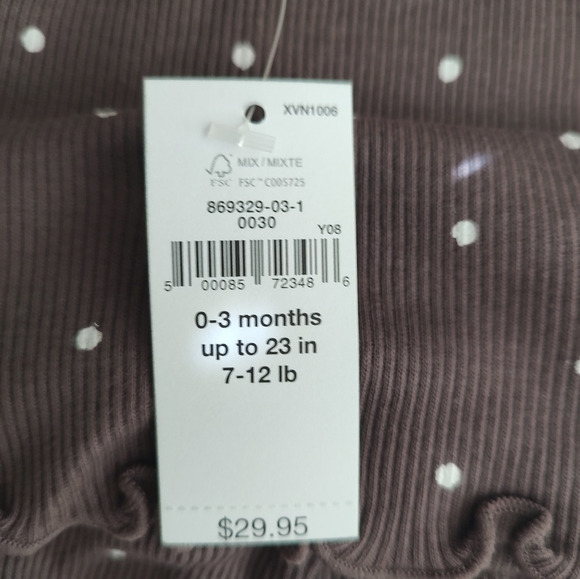 Gap Baby Girls 100% Organic Cotton Mix and Match Rib Outfit Set Sz 0-3 months - Picture 6 of 6